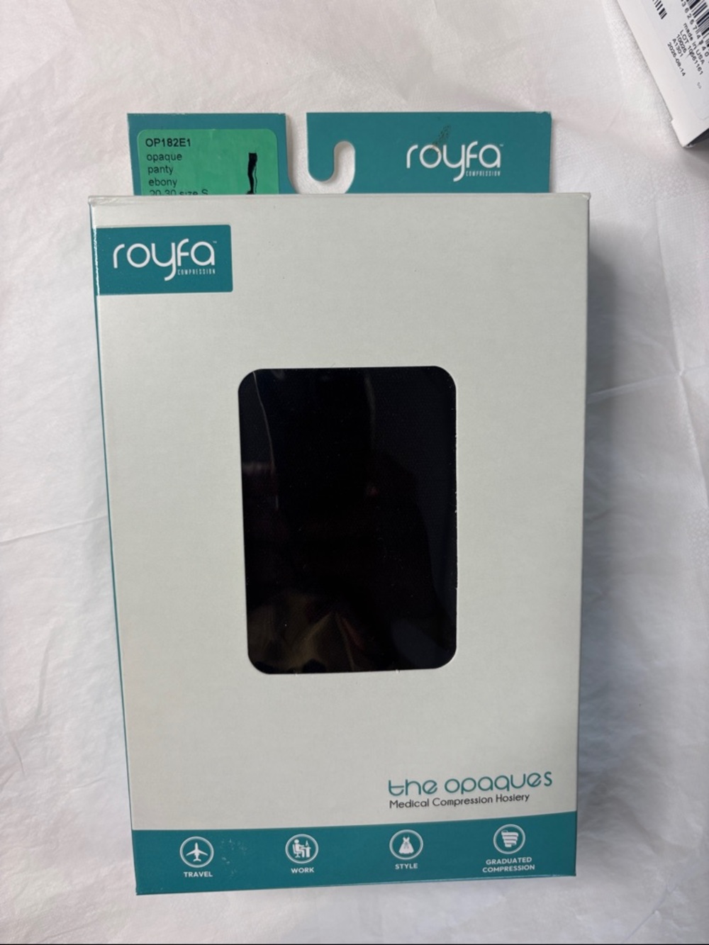 Royfa The Opaques Medical Compression Hosiery - Black 20-30 mmHg - size small